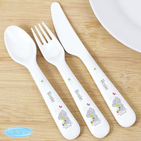 Personalised Tiny Tatty Teddy Cuddle Bug 3 Piece Plastic Cutlery Set Extra Image 1